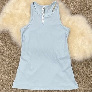 Lululemon Athletica Align Waist Length Aqua Light Blue Racerback Tank Size 8